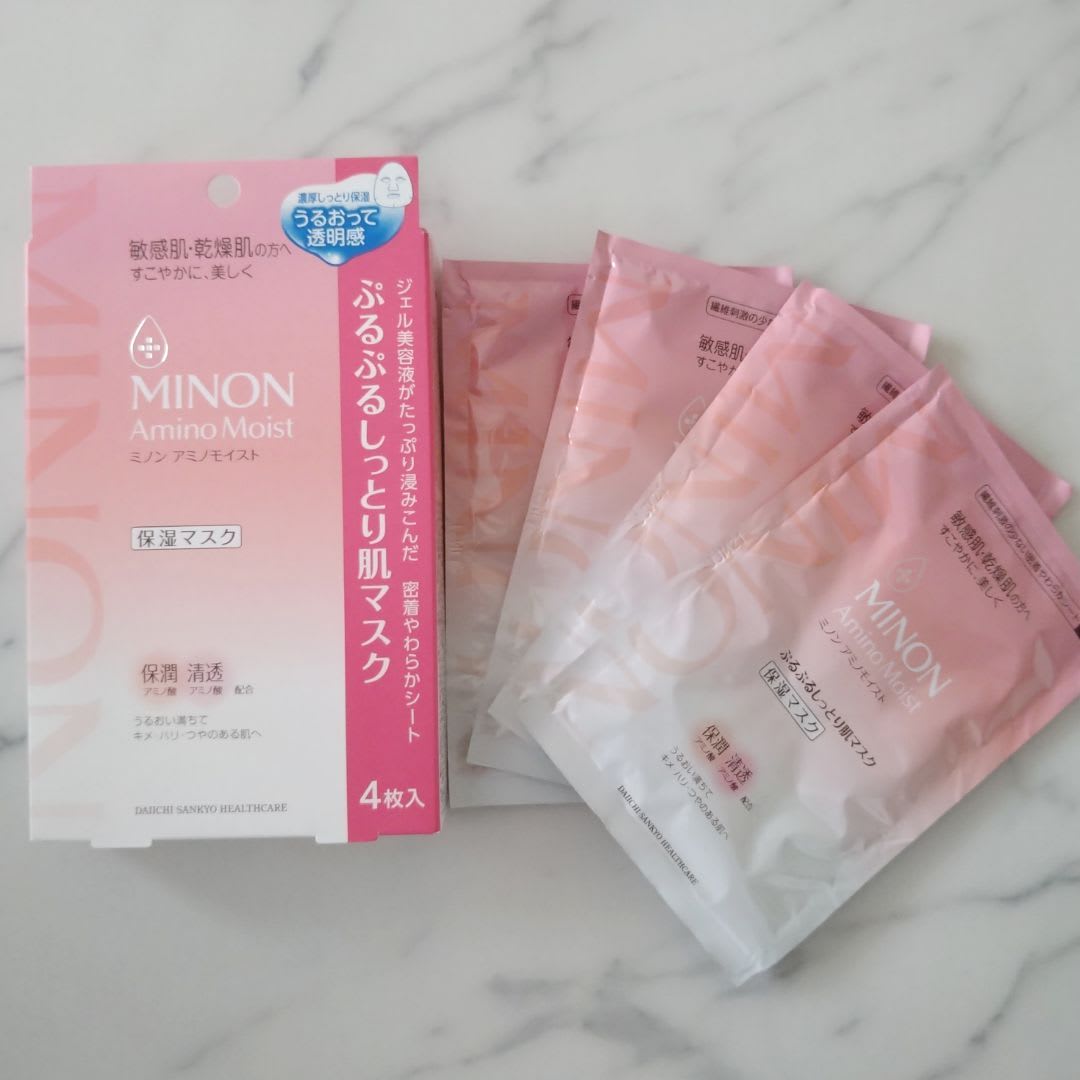 MINON AminoMoist 敏感肌乾燥肌 水潤保濕修護面膜22mL×4枚