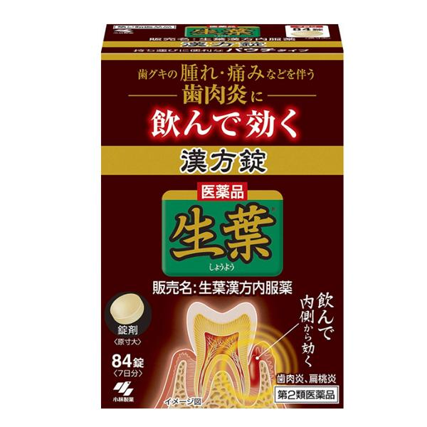 【第2類醫藥品】小林製藥 生葉牙周護理 漢方錠 84粒/盒