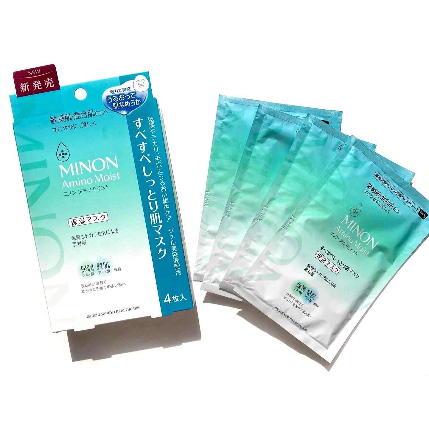 【醫藥部外品】MINON AminoMoist 敏感肌混合肌 保濕面膜 22mL×4枚