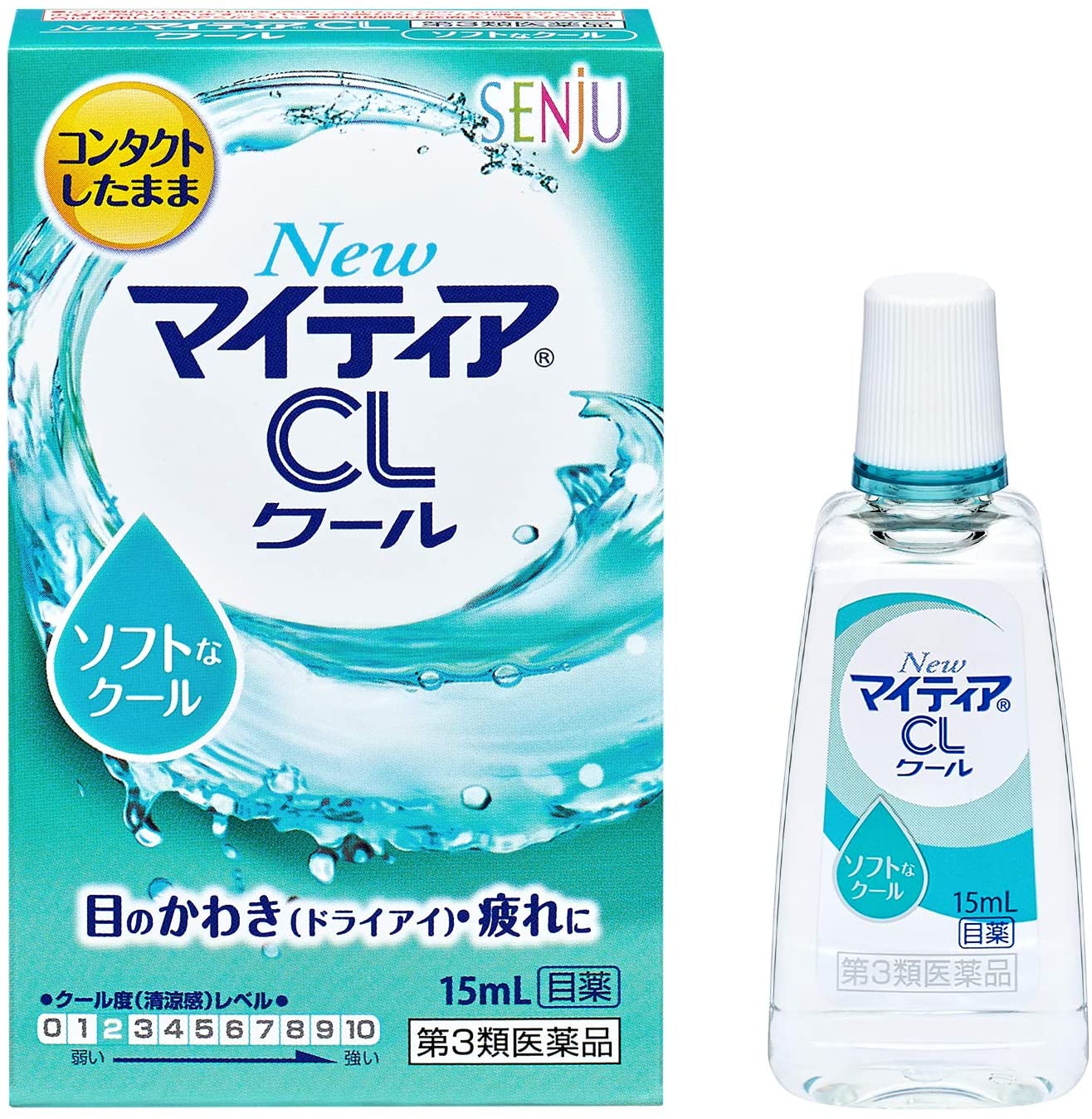 千壽製藥 New my tear CL cool-s眼藥水 綠色  15ml/瓶 清涼感2【第3類醫藥品】