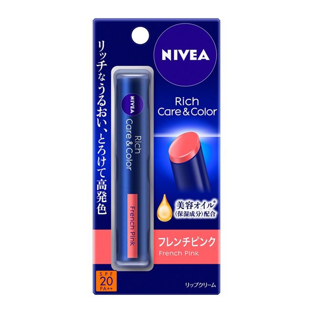 Nivea 妮維雅 Rich Care & Color 美容液護唇膏 法國粉