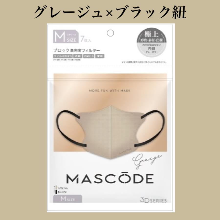 MASCODE 3D 口罩 M號 奶茶色 7枚入。MASCODE系列商品最少購買6件