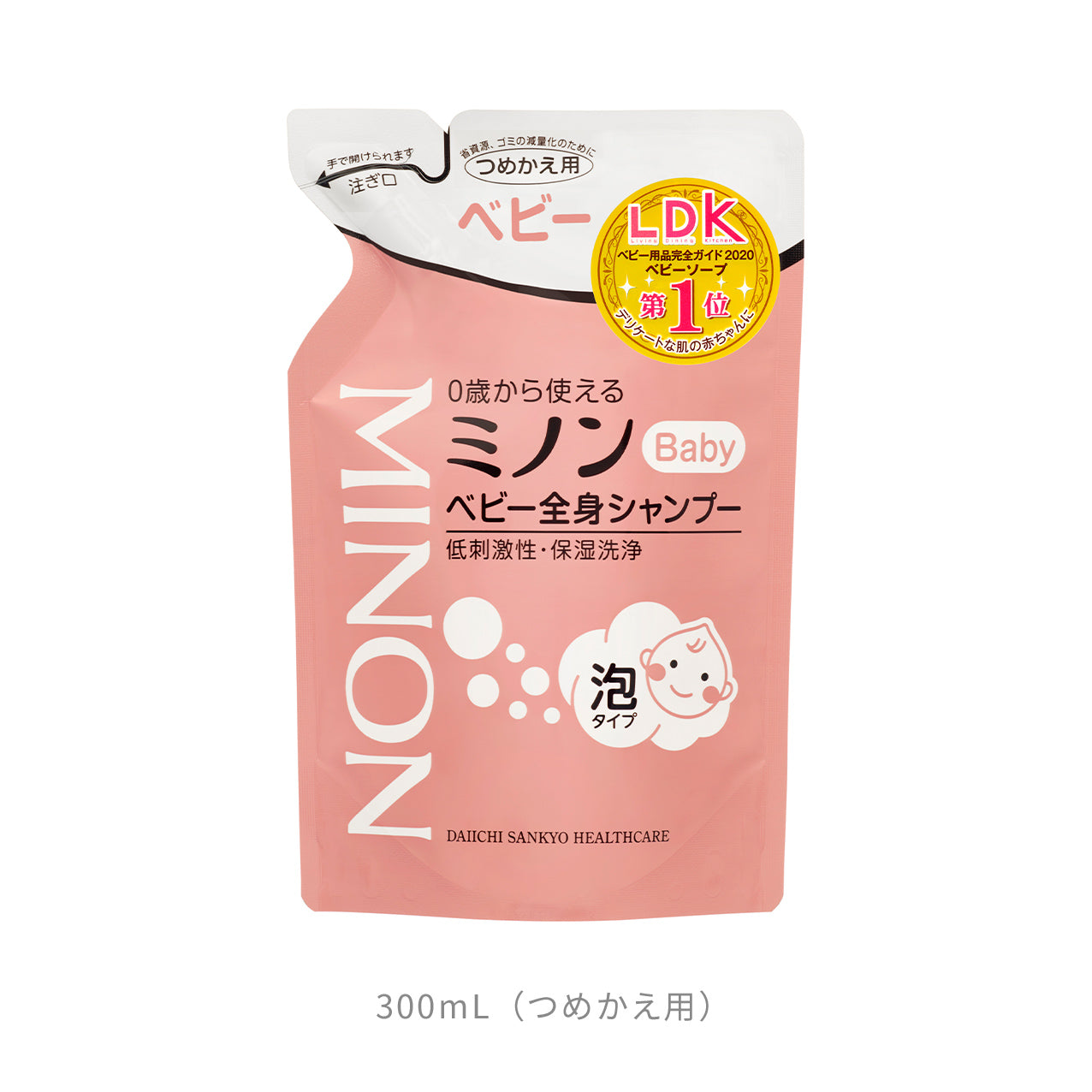 MINON 寶寶二合一洗髮沐浴泡沫慕斯 - 補充包300ml