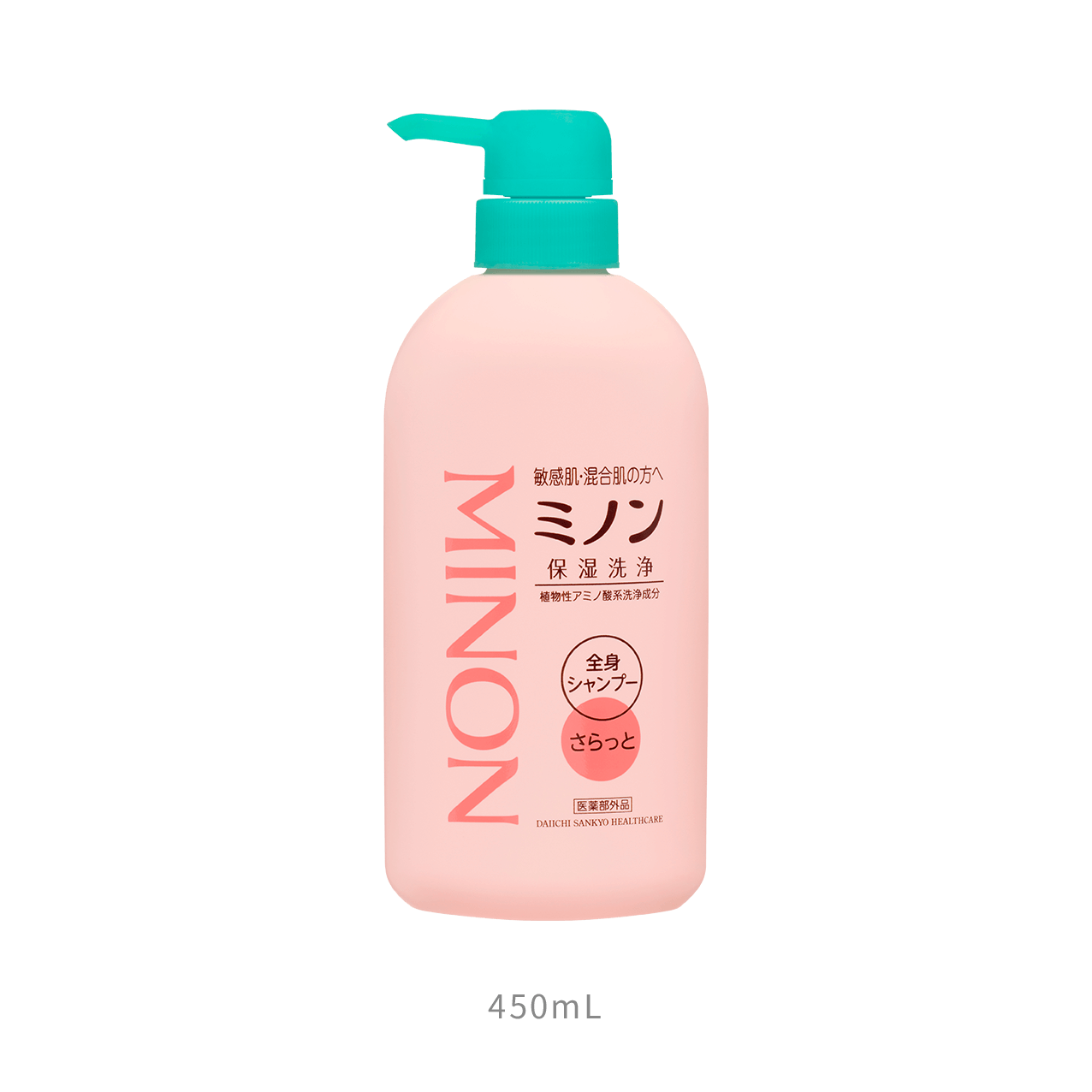 【醫藥部外品】MINON藥用二合一洗髮沐浴乳（敏感肌混合肌用） - 本體450ml
