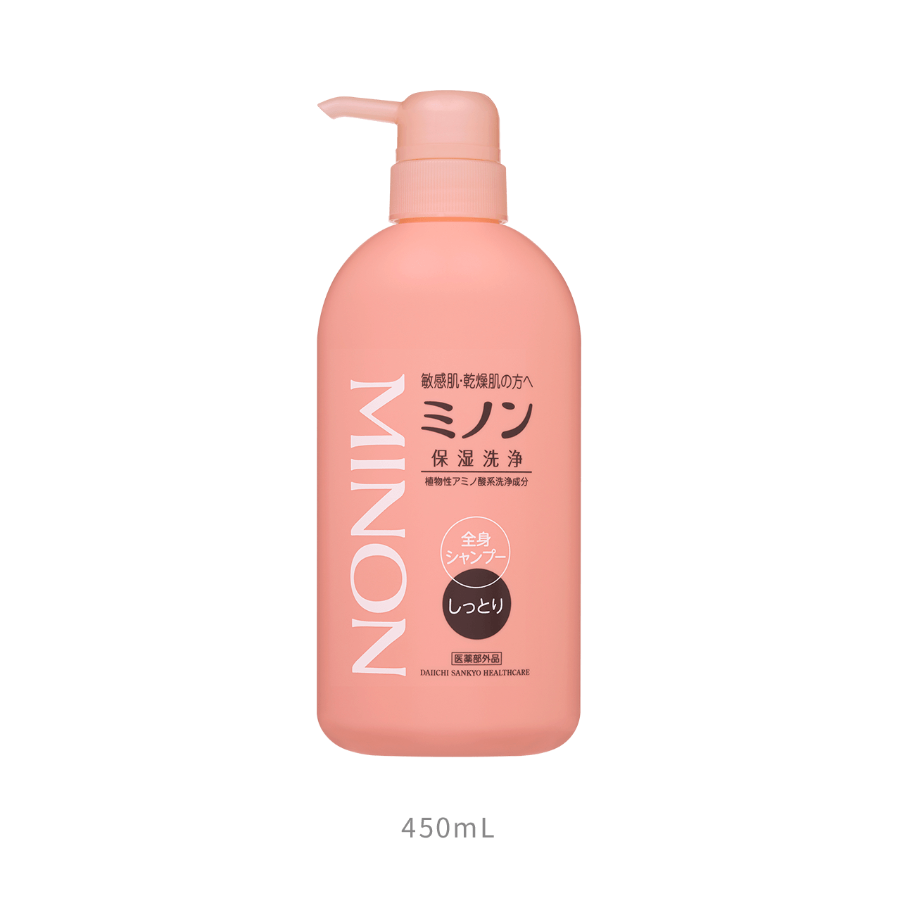 【醫藥部外品】MINON藥用二合一洗髮沐浴乳（敏感肌乾燥肌用） - 本體450ml