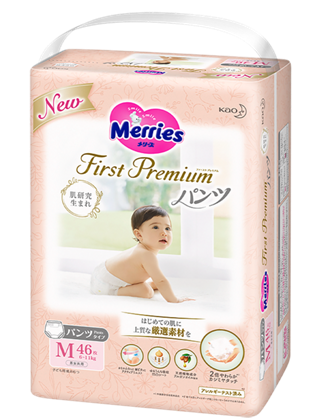 Merries妙而舒 First Premium褲型紙尿褲 - M-46片