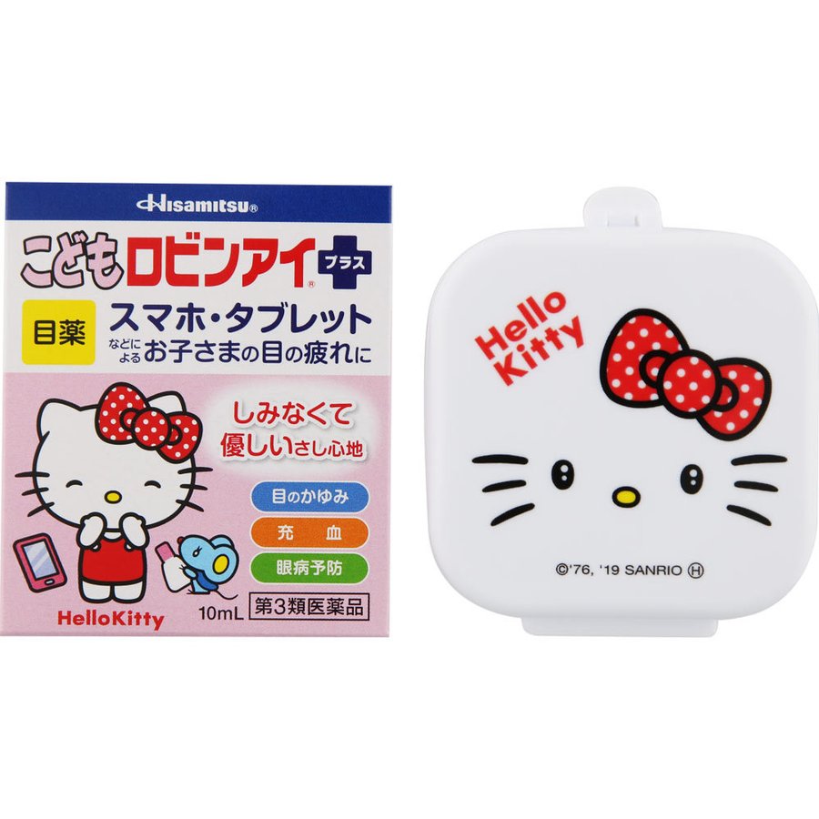 【第3類醫藥品】久光製藥 Robinai Plus 兒童用眼藥水A　Hello Kitty 10mL