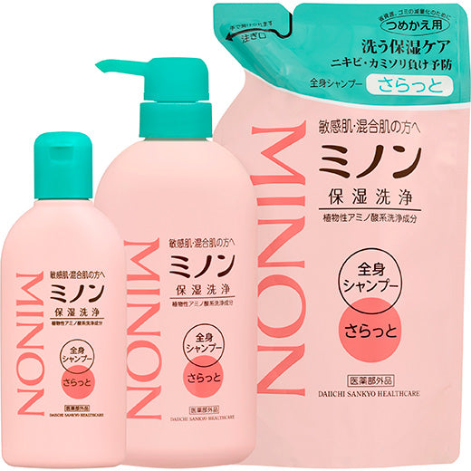 【醫藥部外品】MINON藥用二合一洗髮沐浴乳（敏感肌混合肌用）