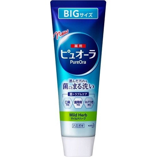 【医薬部外品】 花王 PureOra 藥用牙膏 大容量170g  三種清涼感可共選擇 - 溫和清涼