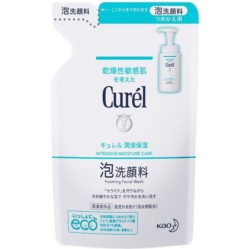 珂潤Curel潤浸保濕洗顏慕絲  瓶裝150mL  / 補充包 130mL / 大瓶裝 300mL - 補充包（130mL)