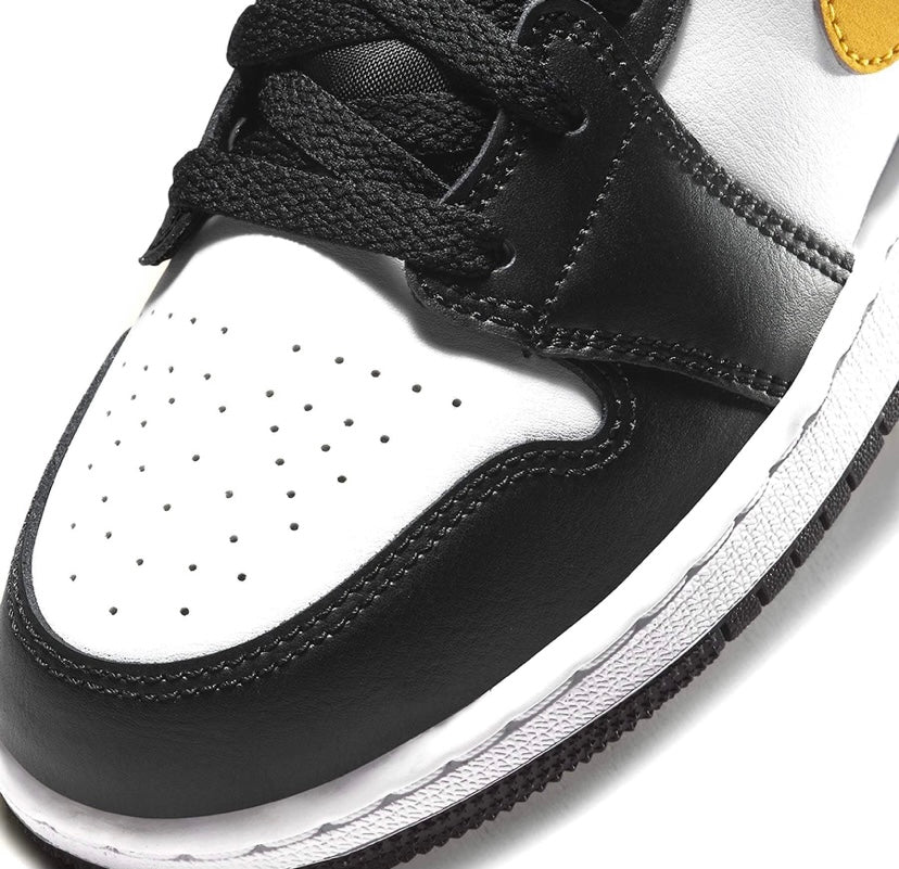 air jordan 1 mid gs white pollen black