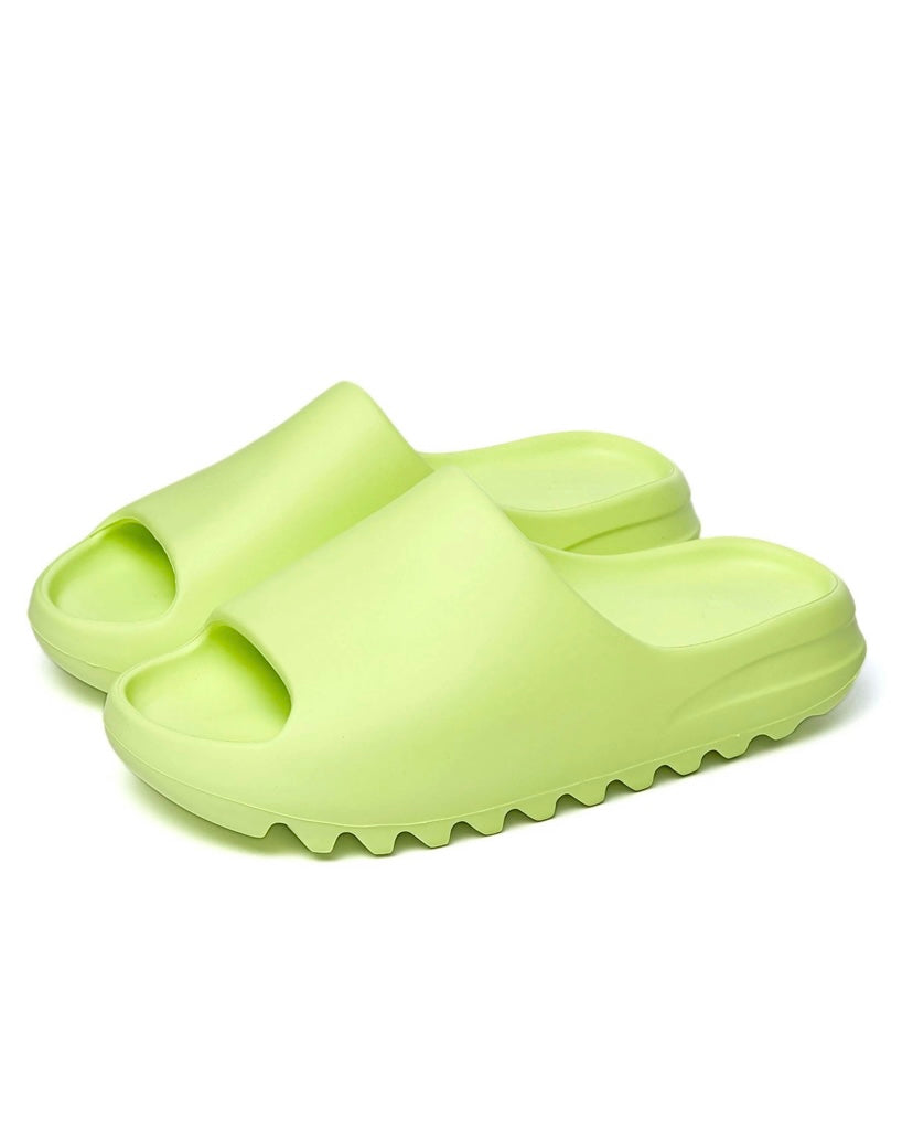 yeezy green glow slides