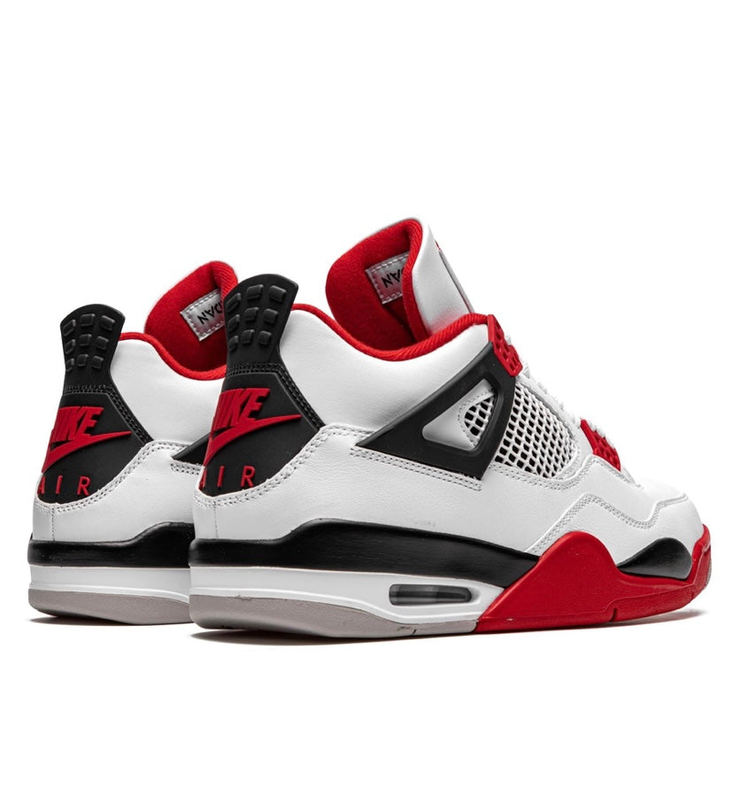 fire red jordan fours