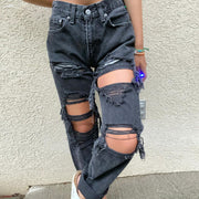 Personality Ripped Jeans Women Fashion Niche Design - CJdropshipping