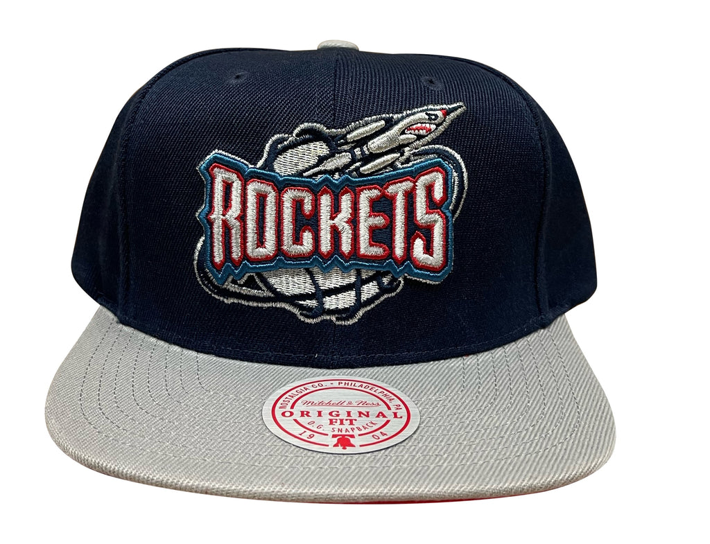 Men's Mitchell & Ness Navy/Grey NBA Houston Rockets Reload 2.0 Snapback Hat -
