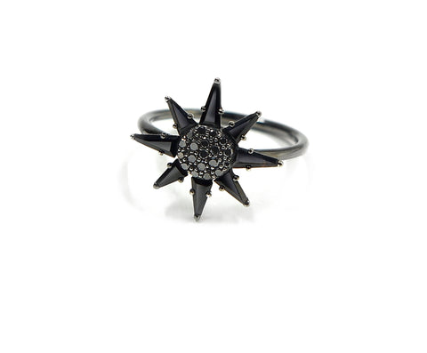 Clio Star Ring Black Diamonds Rings BONDEYE JEWELRY ®