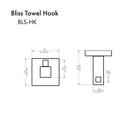 ZLINE Bliss Towel Hook With Color Options