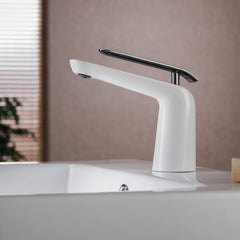 White/Chrome Bathroom Faucet