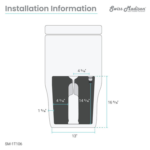 CONCORDE ONE-PIECE SQUARE TOILET DUAL-FLUSH 1.1/1.6 GPF - SM-1T106