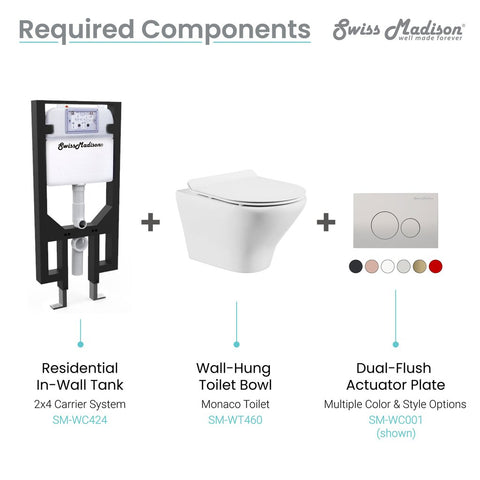 MONACO WALL-HUNG ROUND COMPACT TOILET BOWL - SM-WT460