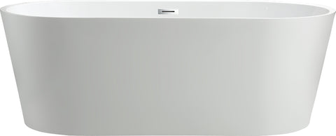 VA6815-L Freestanding Bathtub – Overflow W/Chrome Finish and Adjustable Leveling Legs.
