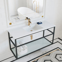 Swiss Madison Floating Sink with Glass Shelf 