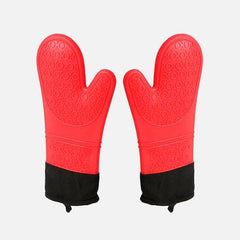 ByChefCD Extra Long Silicone Oven Mitts/Heat Resistant Gloves Non