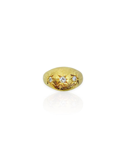 14K Gold and Diamond Bombe Ring Starset