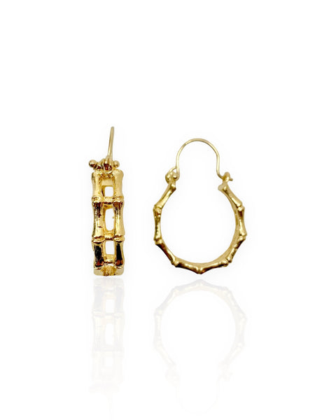 Bamboo Hoop Earrings in 14K Gold  Zales Outlet