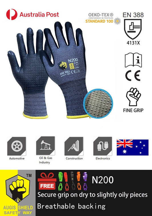 Medium Safety Works WA9182A Gray Brahma Seamless Micro-Foam Glove, Nitrile Coated