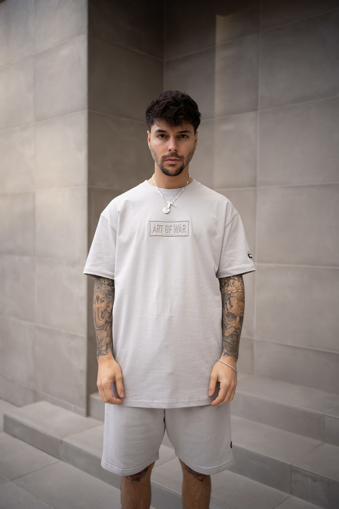 silver grey t shirt