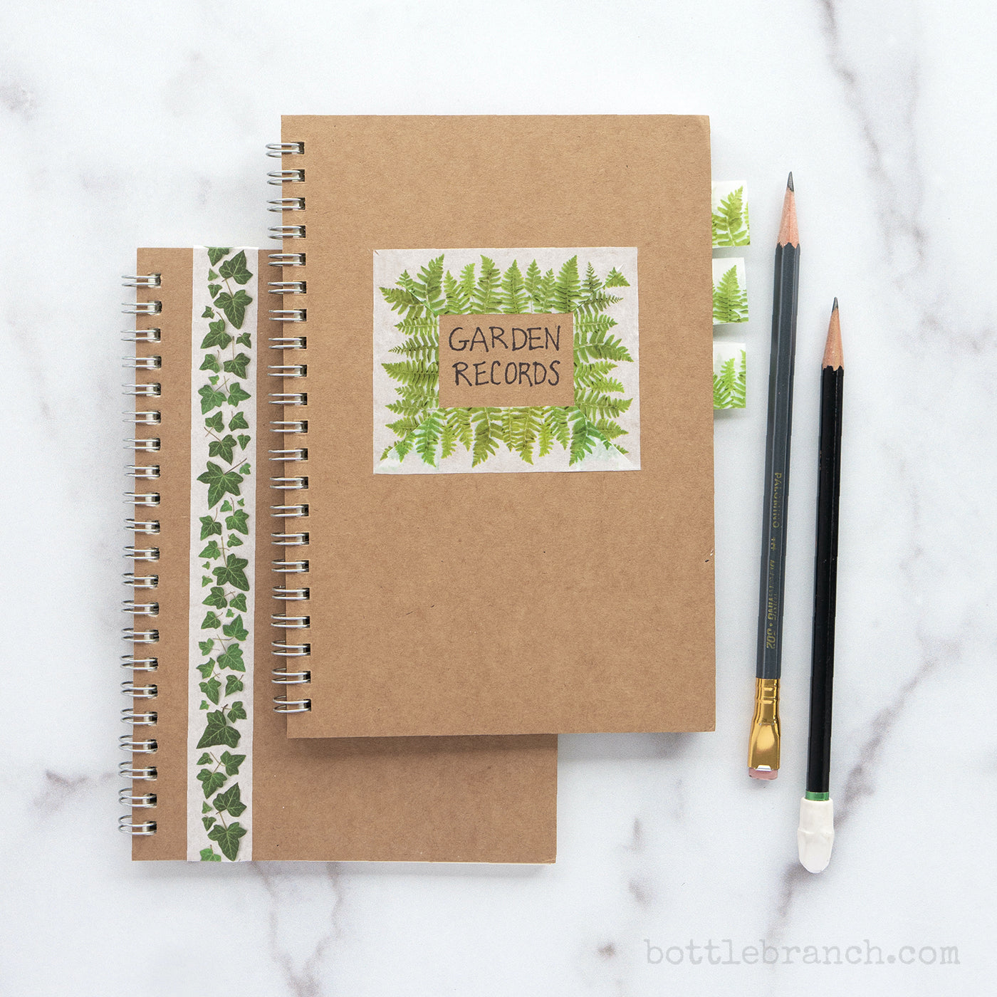 washi tape garden notebook