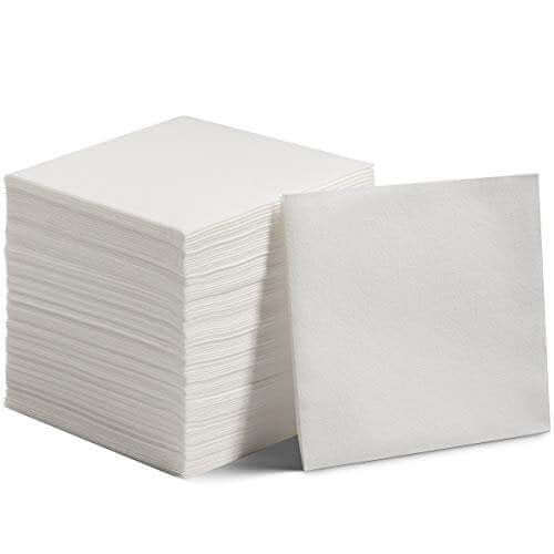 Empress LN125001 Luncheon Napkins  White 1 Ply 1/4 Fold 12 x 12 Square Paper  Napkins