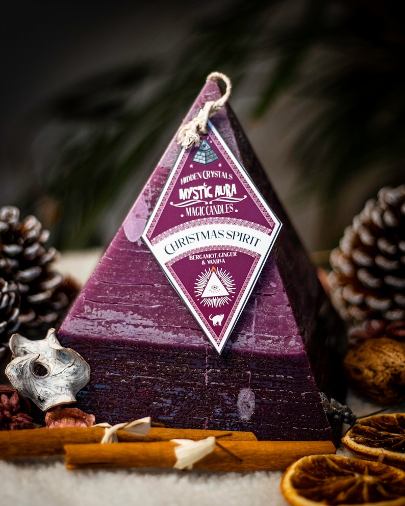 Christmas Spirit Mystery Pyramid Candle