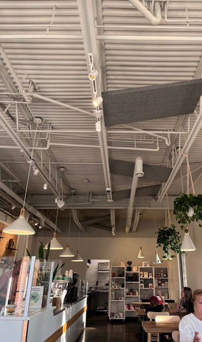 Acoustic Ceiling Treatment in a Coffee Shop