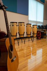 school music room with a drum in the forefront