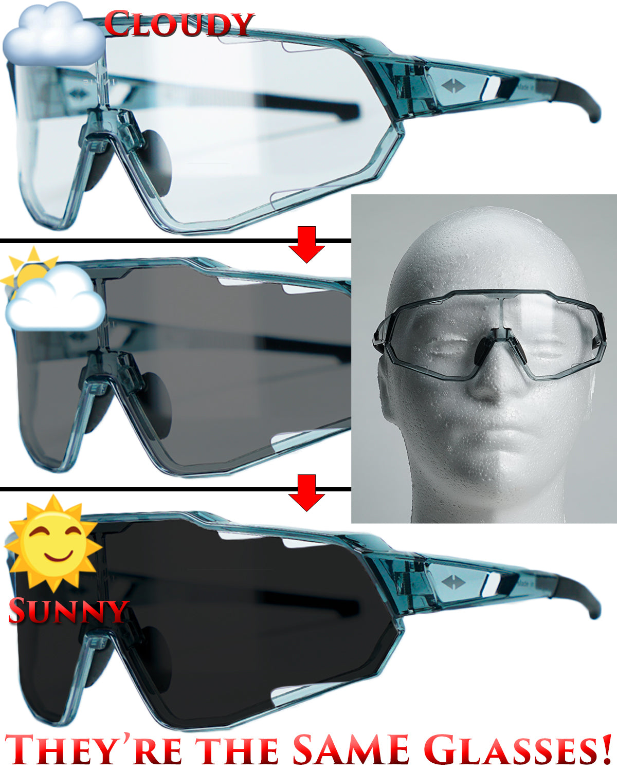 Photochromic Sunglasses By Invis Ultra Fast Transition Sunglasses V7 Invis Sports