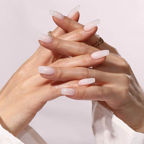 French Glass Nails That're Sophisticated and Understated : Blush Ombre Nails