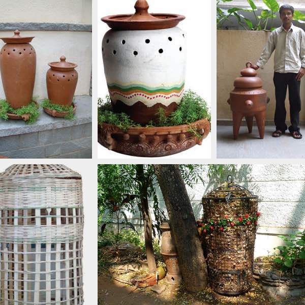 various prototypes of leaf composters from Daily Dump