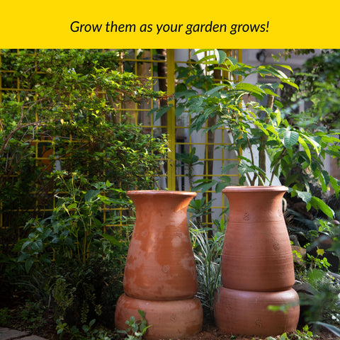 A pair of Daily Dump Prithvi Khambas for a growing garden