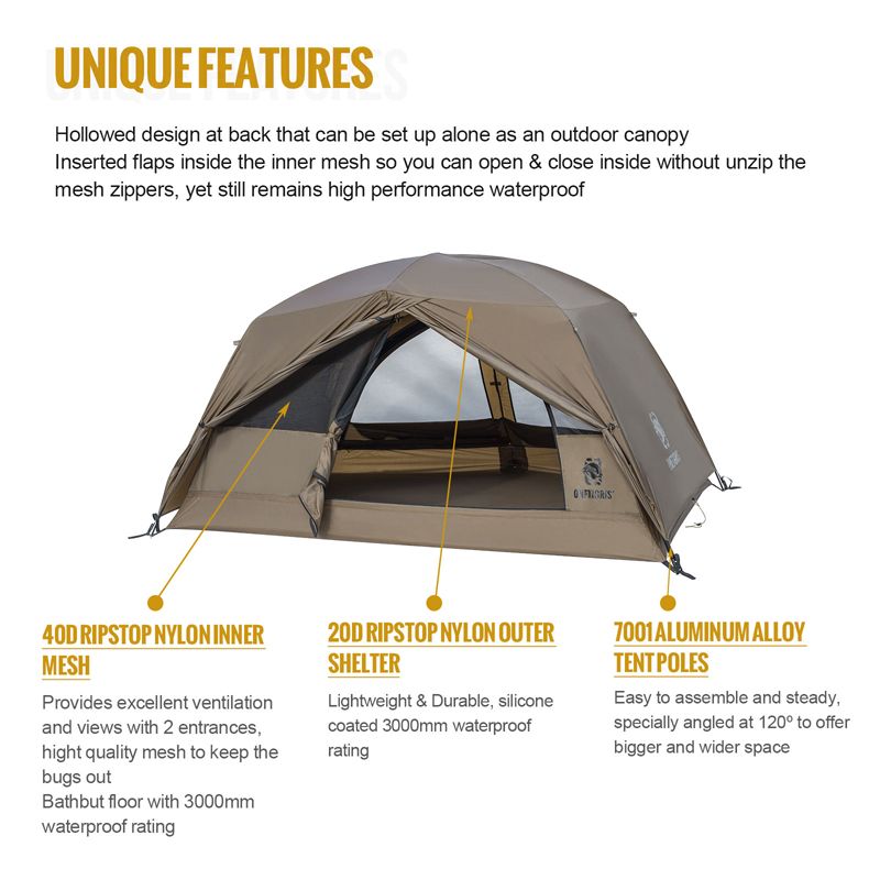Shoppinglife特別価格OneTigris SCAENA Backpacking Heavy ＆ Bushcraft Layer Double Tent, Duty with