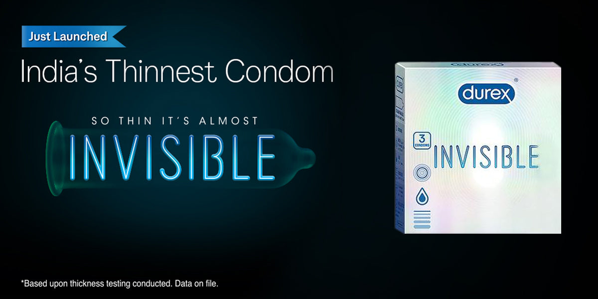 Durex Invisible - 3 Condoms, 3s(Pack of 1)-1