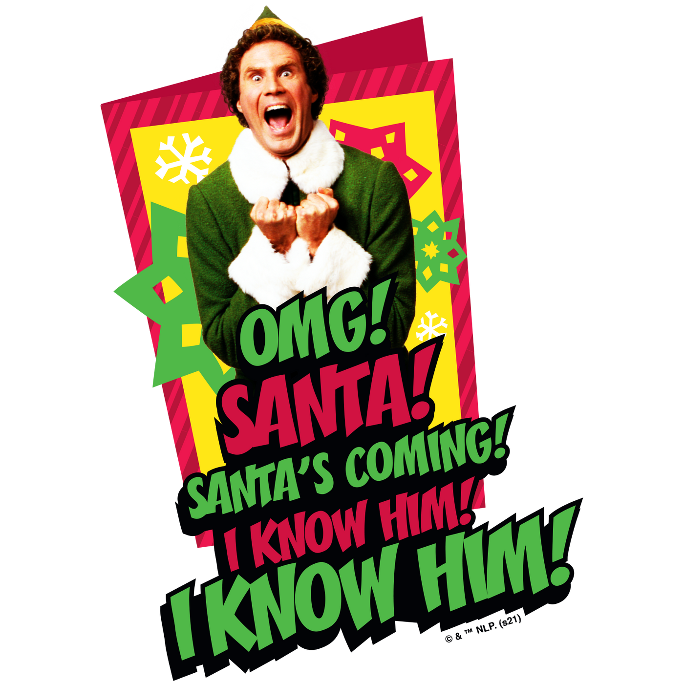 Elf The Movie Santa! I Know Him! Sticker#N#– Warner Bros. Shop