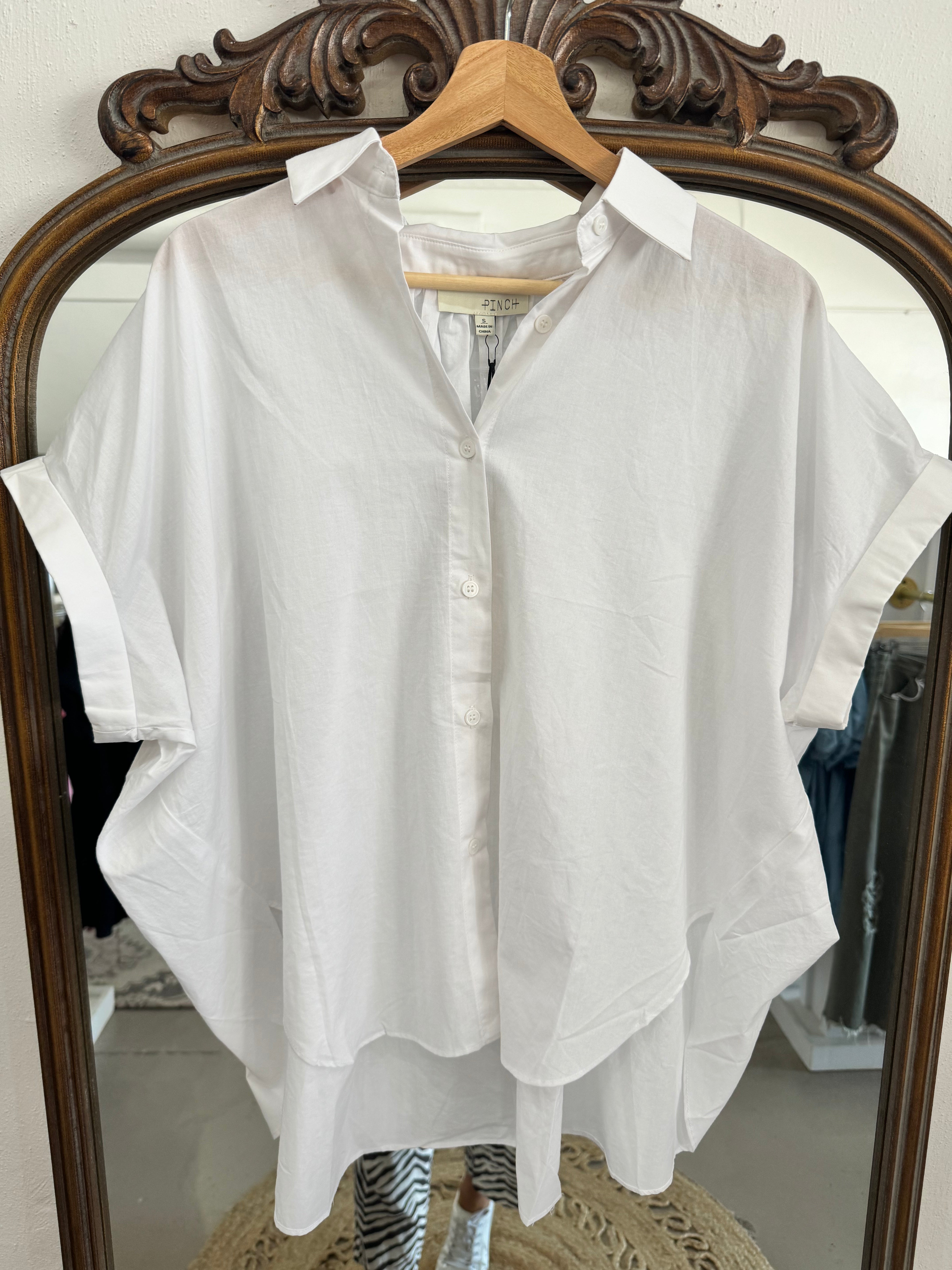 White Button Blouse