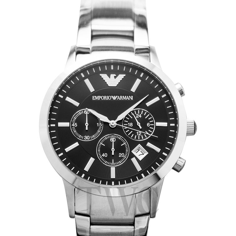 Buy Armani Renato Silver Round Stainless Steel Men's Watch - AR2434 | Time  Watch Specialists