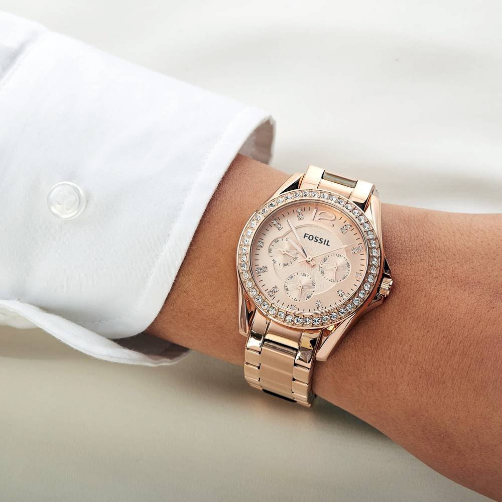 Buy Fossil Riley Rose Gold Women's Watch - ES2811 | Time Watch Specialists