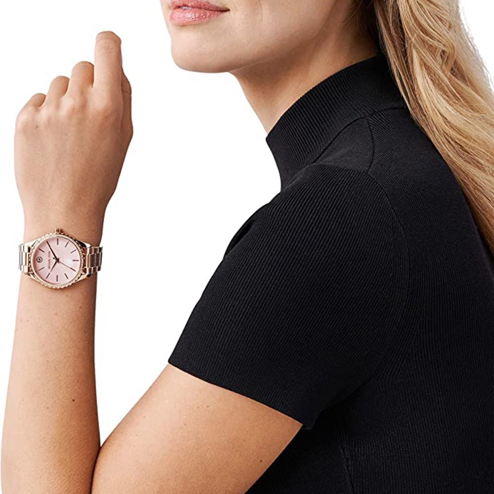 Buy Michael Kors Pink Dial Rose Gold Quartz Women's Watch - MK6848 | Time  Watch Specialists