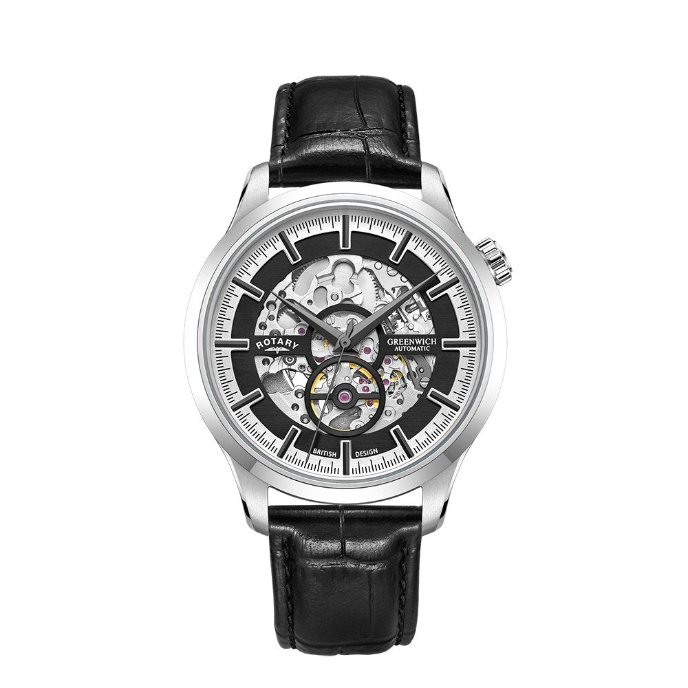 Buy Rotary Greenwich Skeleton Automatic Men's Watch | GS02945/87 | Time ...