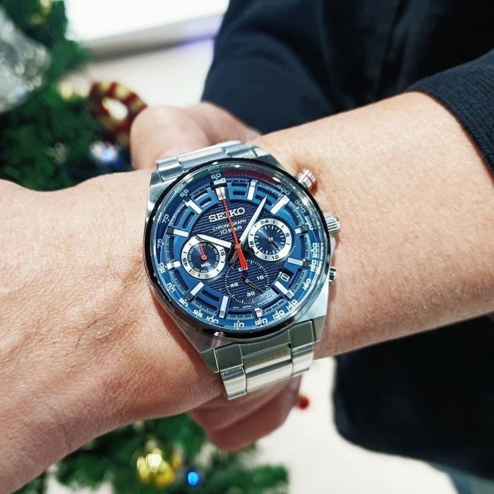 Buy Seiko Chronograph Quartz Blue Dial Men's Watch - SSB407P1 | Time Watch  Specialists