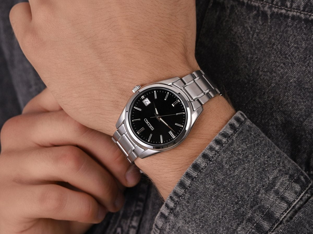 Buy SEIKO Classic Quartz Black Dial Men's Watch - SUR311P1 | Time Watch  Specialists
